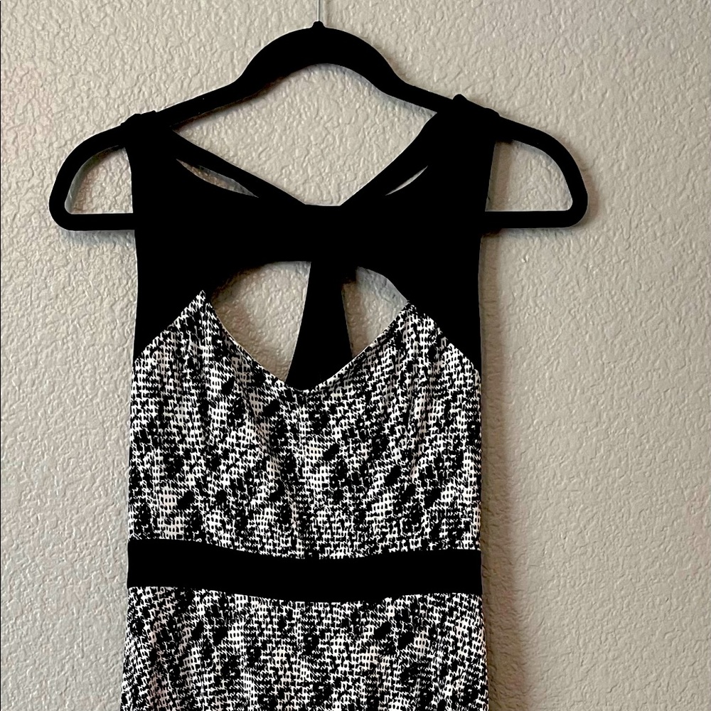 Guess black and white long dress